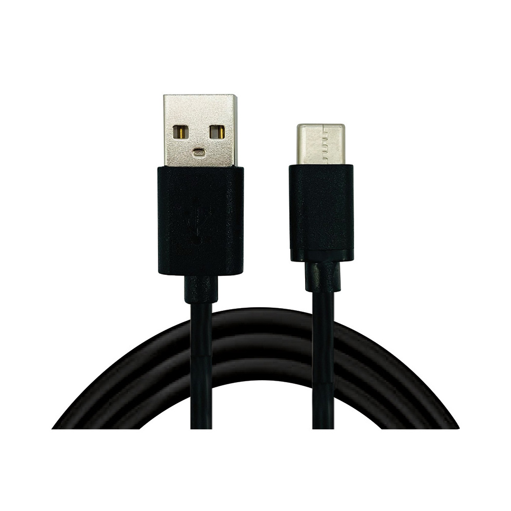 Image Câbles USB-A à Type C - 3m - 3 couleurs assorties : blanc, noir, gun métal