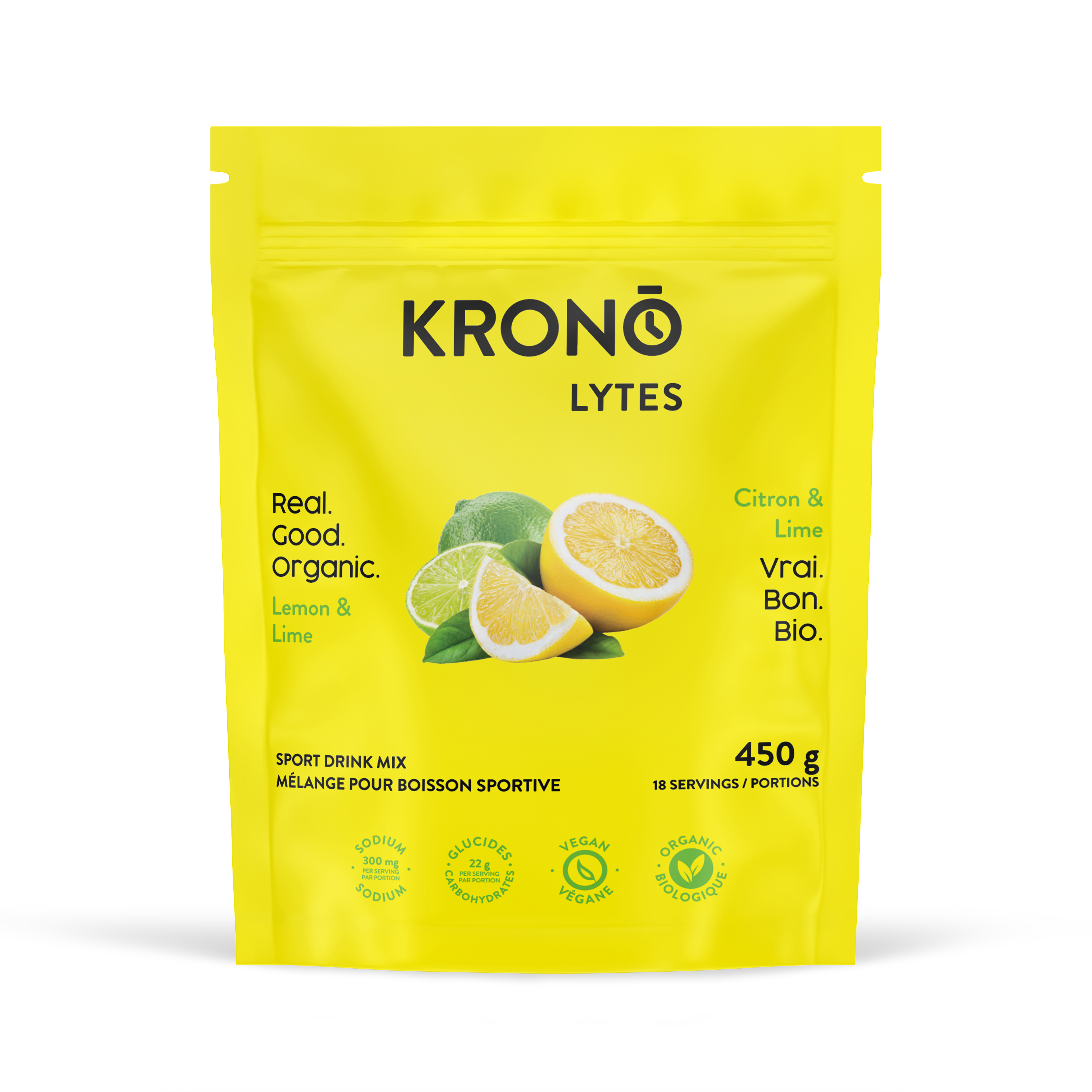 Image KRONO Boisson Electrolytes 450g Lime et Citron