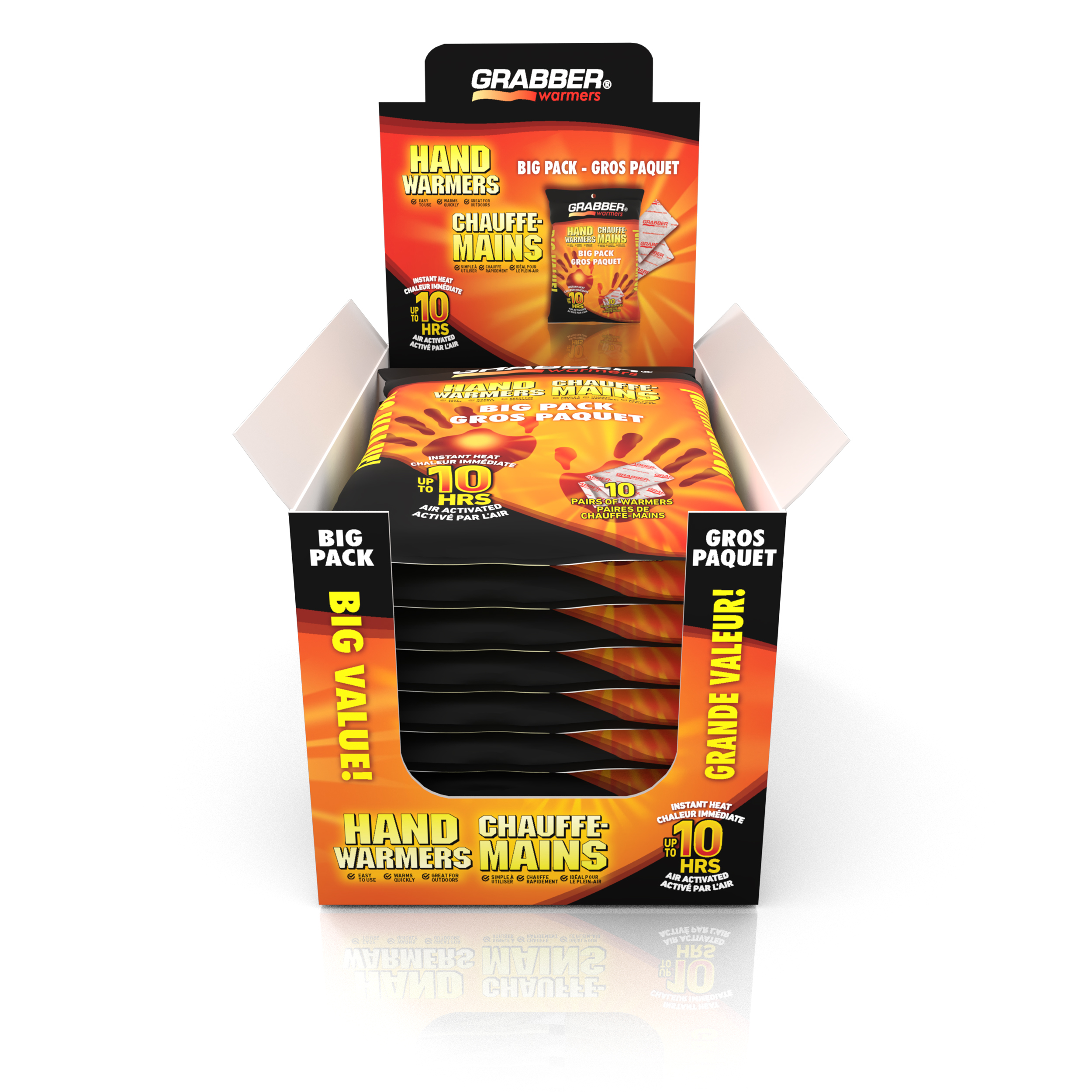 Image Réchauffeurs de mains Grabber, paquet de 10