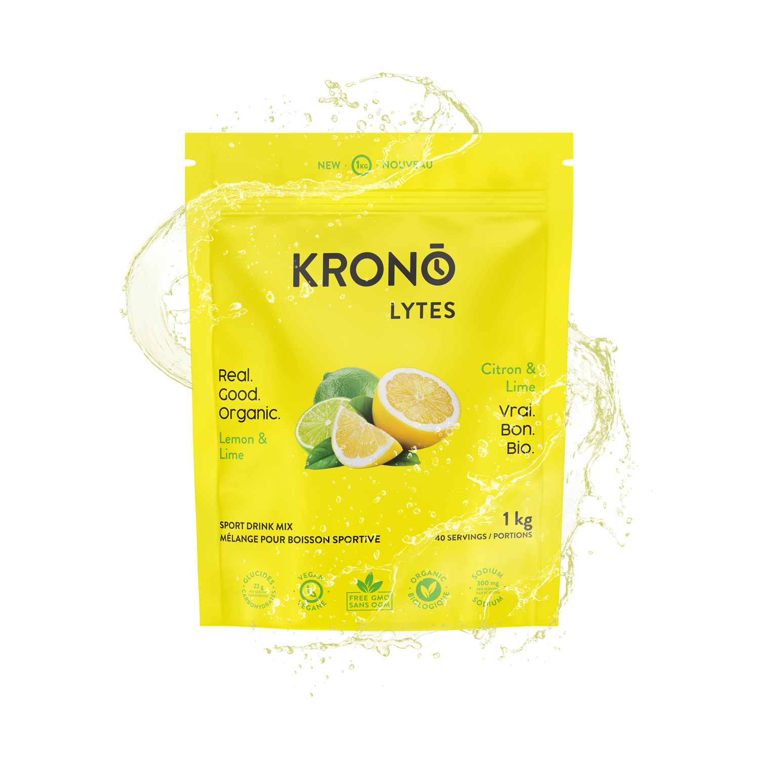 Image KRONO Boisson Electrolytes 1kg Lime et Citron