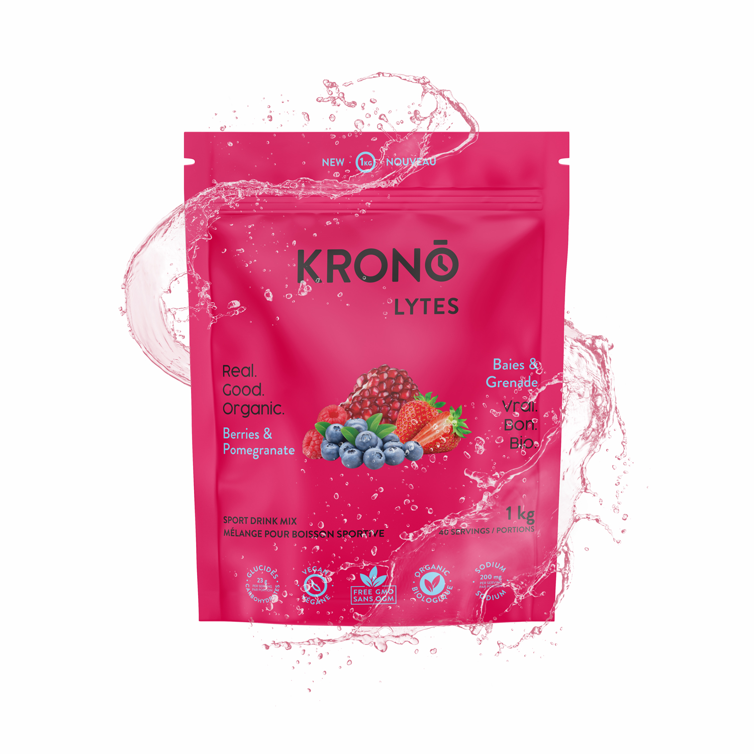 Image KRONO Electrolytes 1kg Berries and Pomegranate