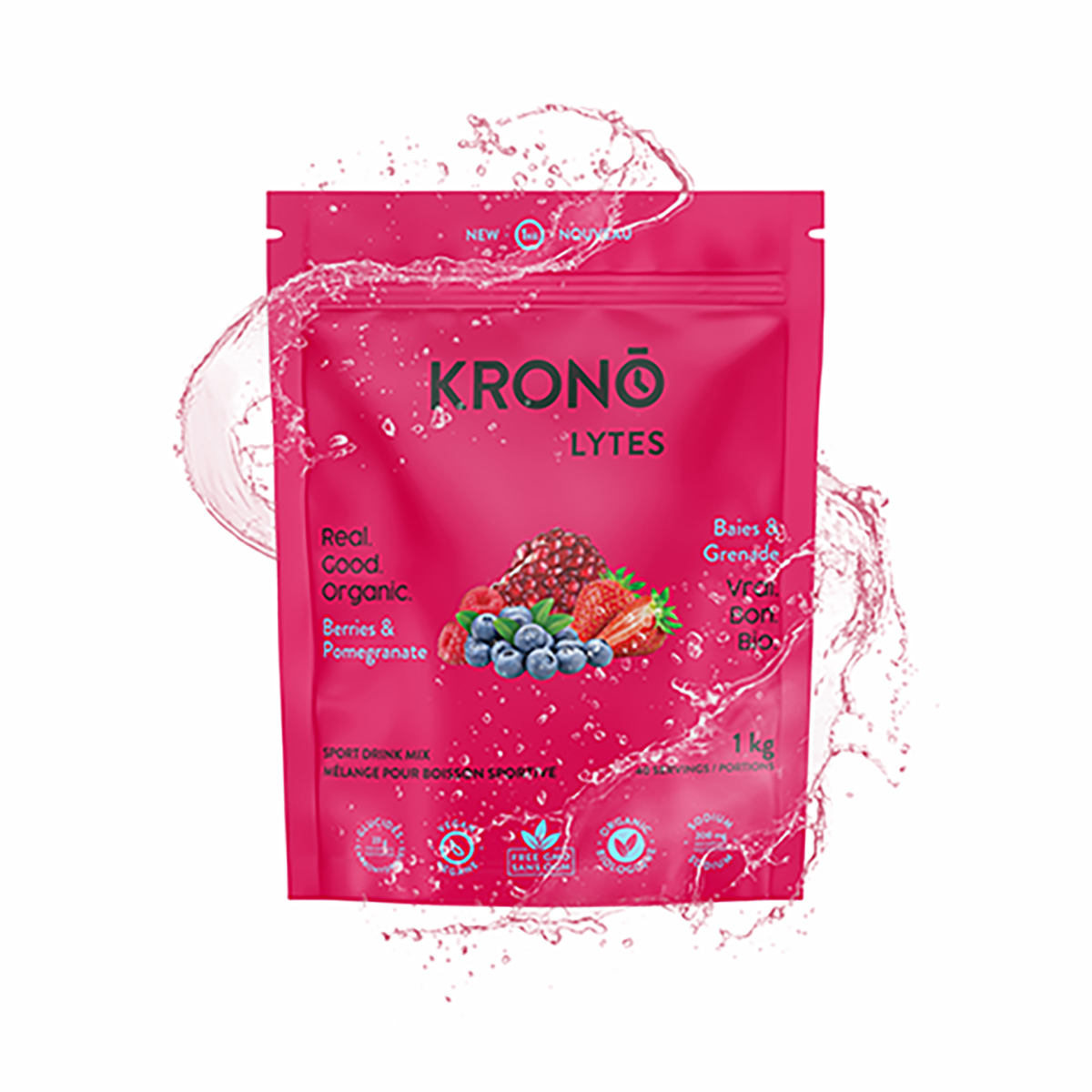 Image KRONO Electrolytes 1kg Berries and Pomegranate