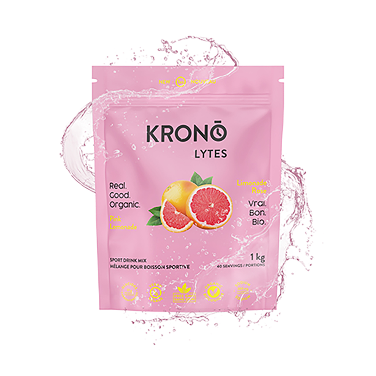 Image KRONO Boisson Electrolytes 1kg Limonade Rose