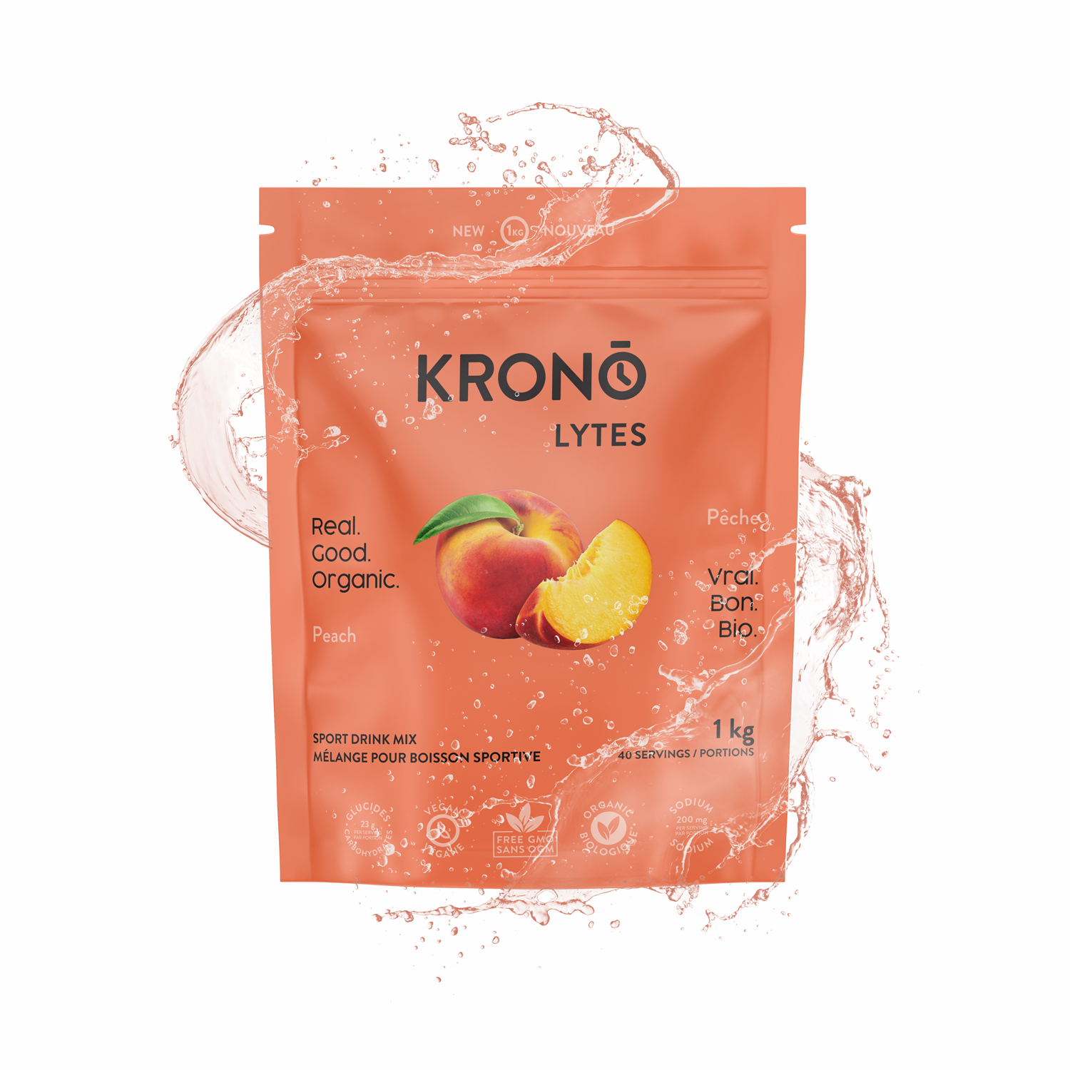 Image KRONO Electrolytes 1kg Peach