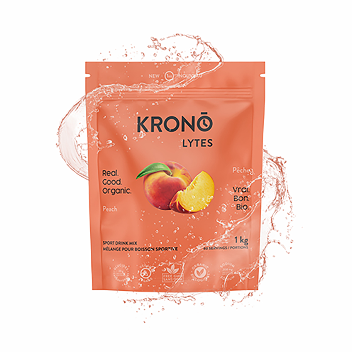 Image KRONO Boisson Electrolytes 1kg Peche