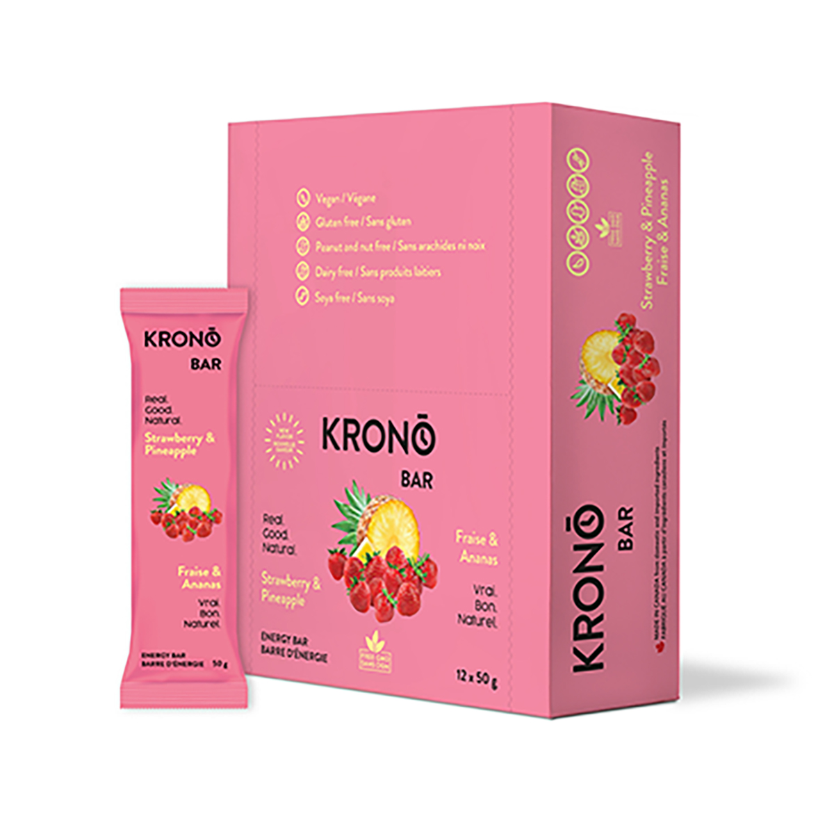 Image KRONO Barre energie Fraises Ananas