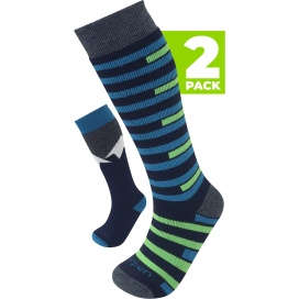 Image ASS2KNN -  Kids Sock 2pk Merino 2054 blue/green S