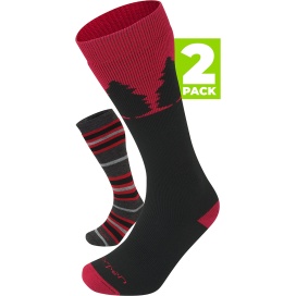 Image ASS2CMM - Mens Sock Ski Perf Mid 2pk 9777 red M