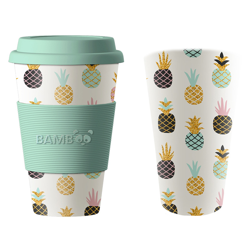 Image Bamboo Mug, Pineapples