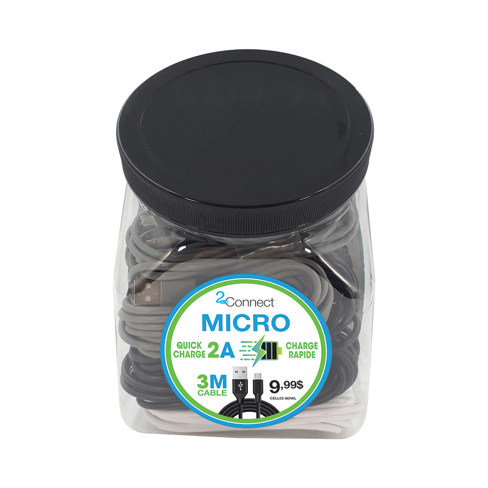 Image Bowl of 24 x Micro Cables - 3m