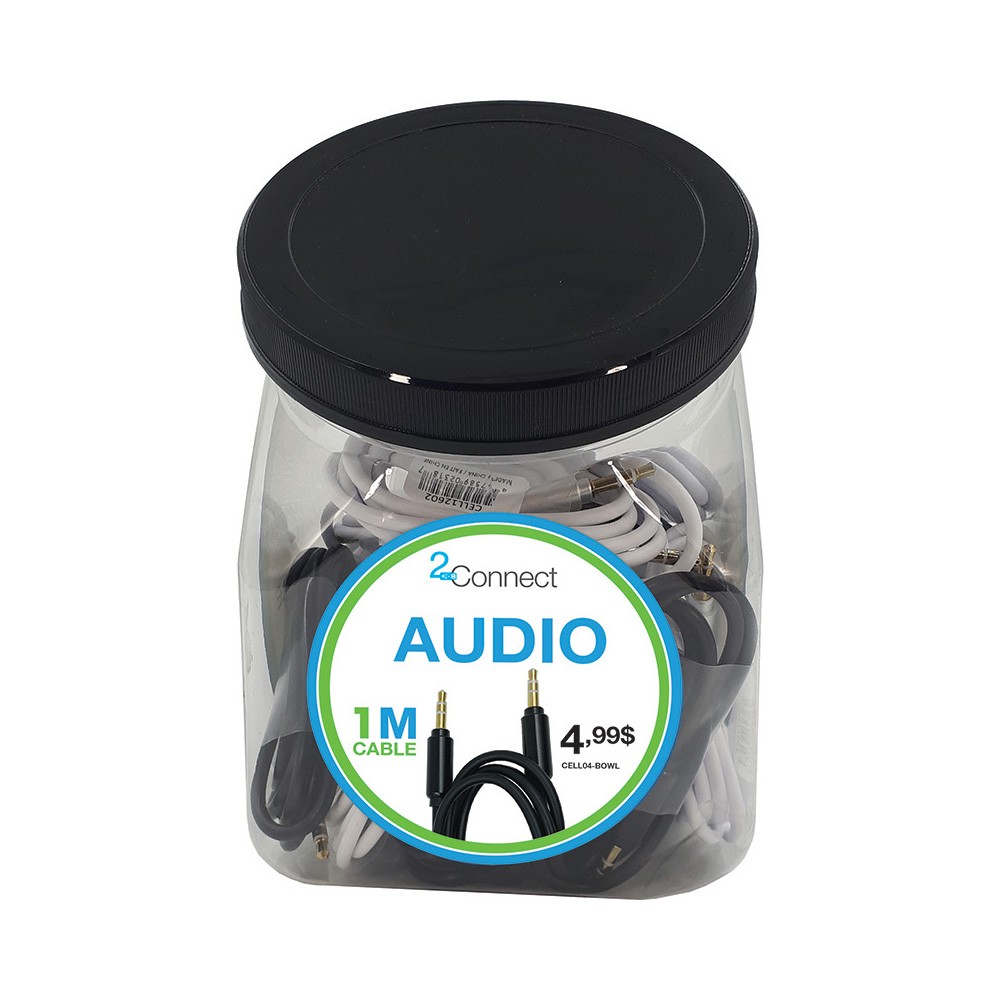 Image Bowl of 24 x Audio Cables - 1m