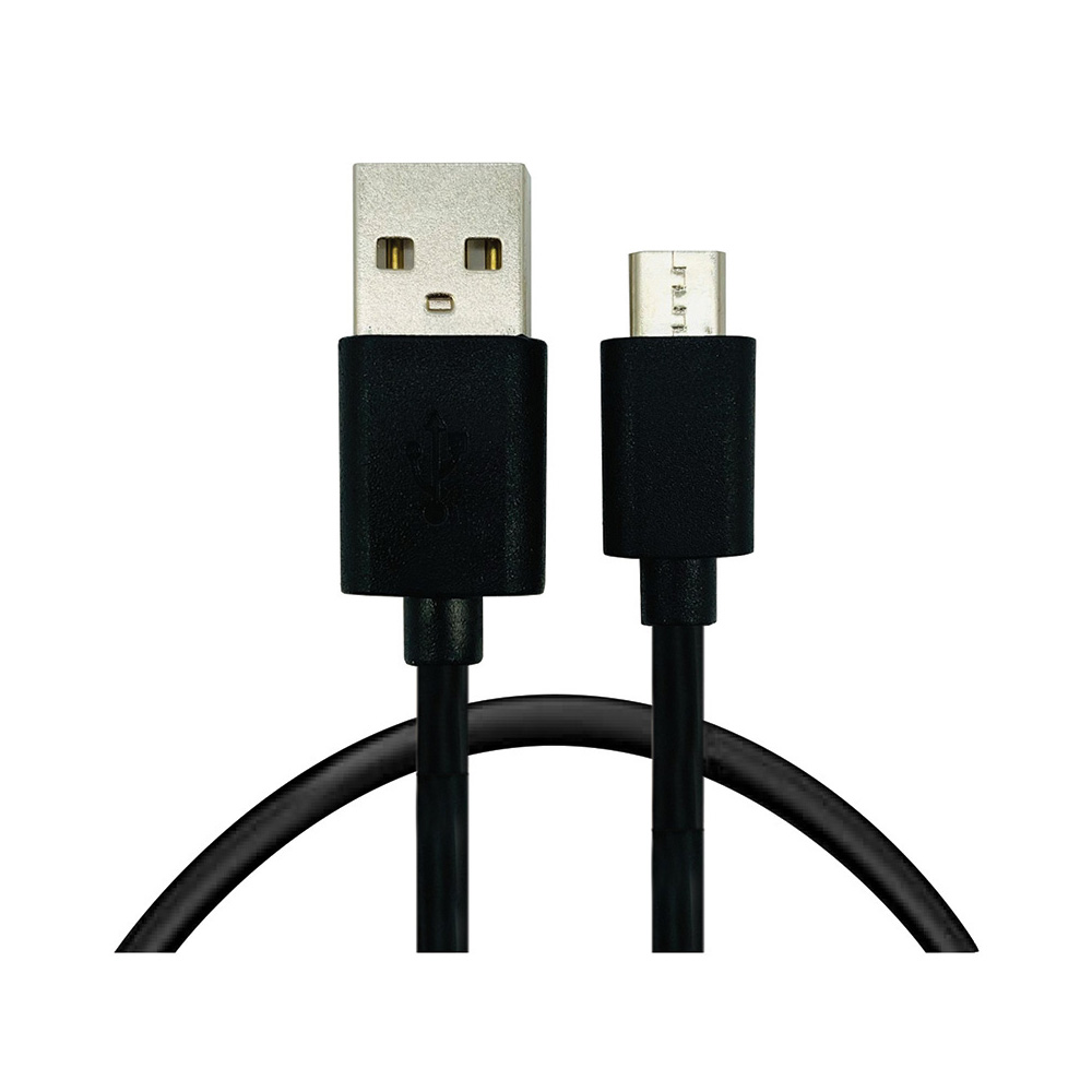 Image Câble USB-A à micro USB 1m, 3 couleurs assorties : blanc, noir et gun métal