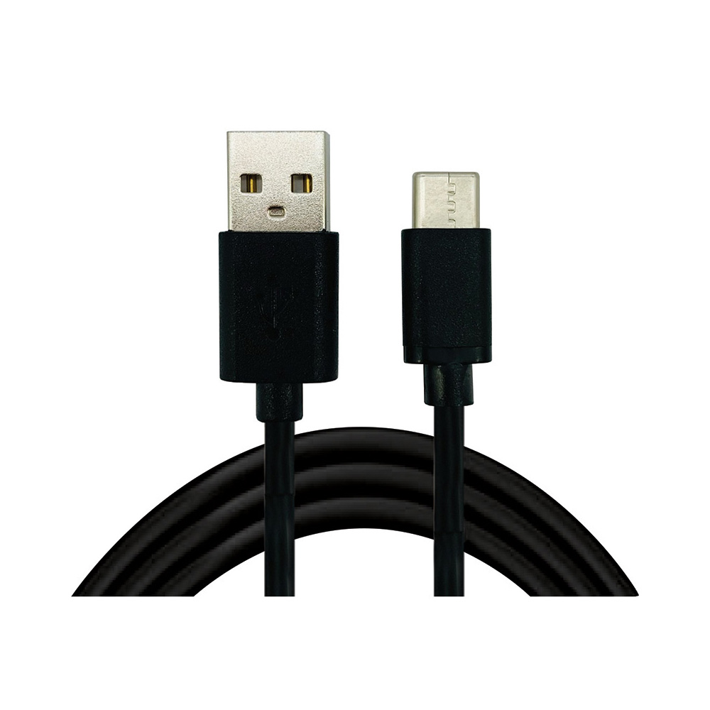 Image USB-A to Type C Cable, 3m, 3 Assorted Colors: White, Black, Gun Metal