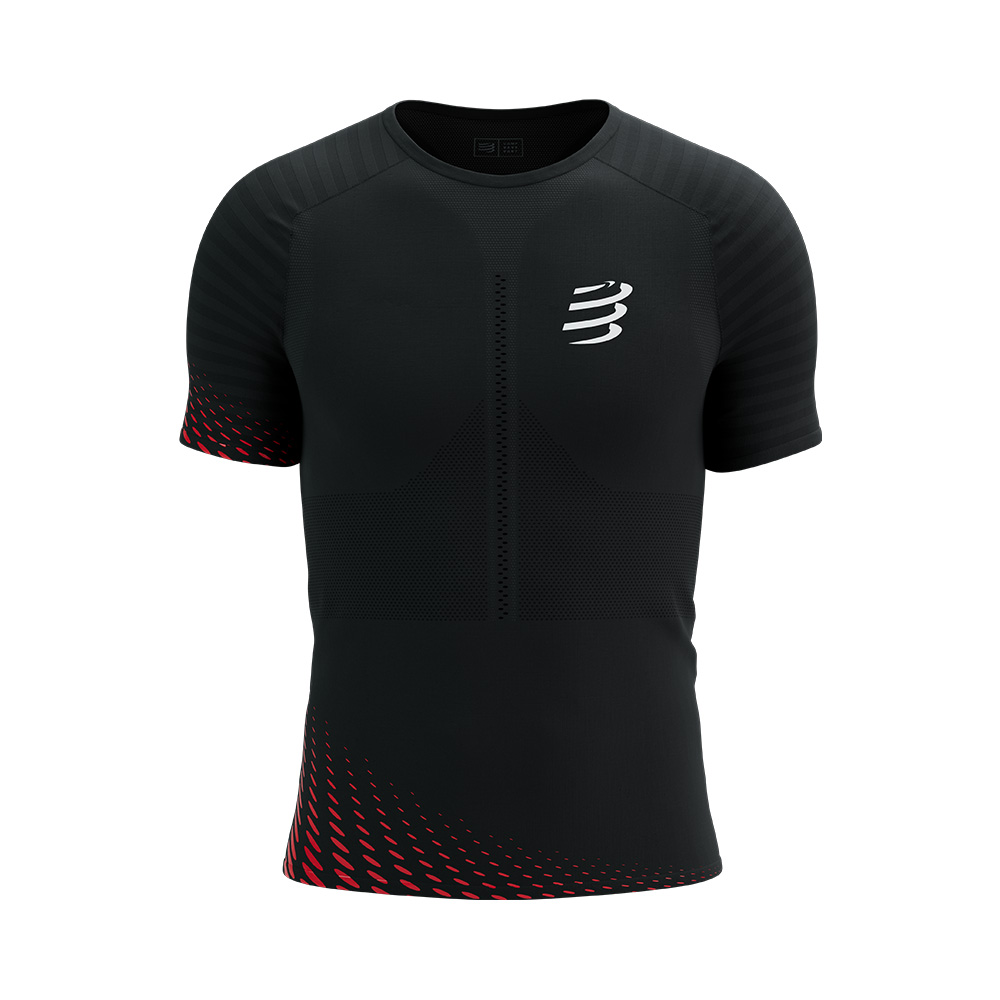 Image Compressport Racing SS T-Shirt Men BLACK/RED XL