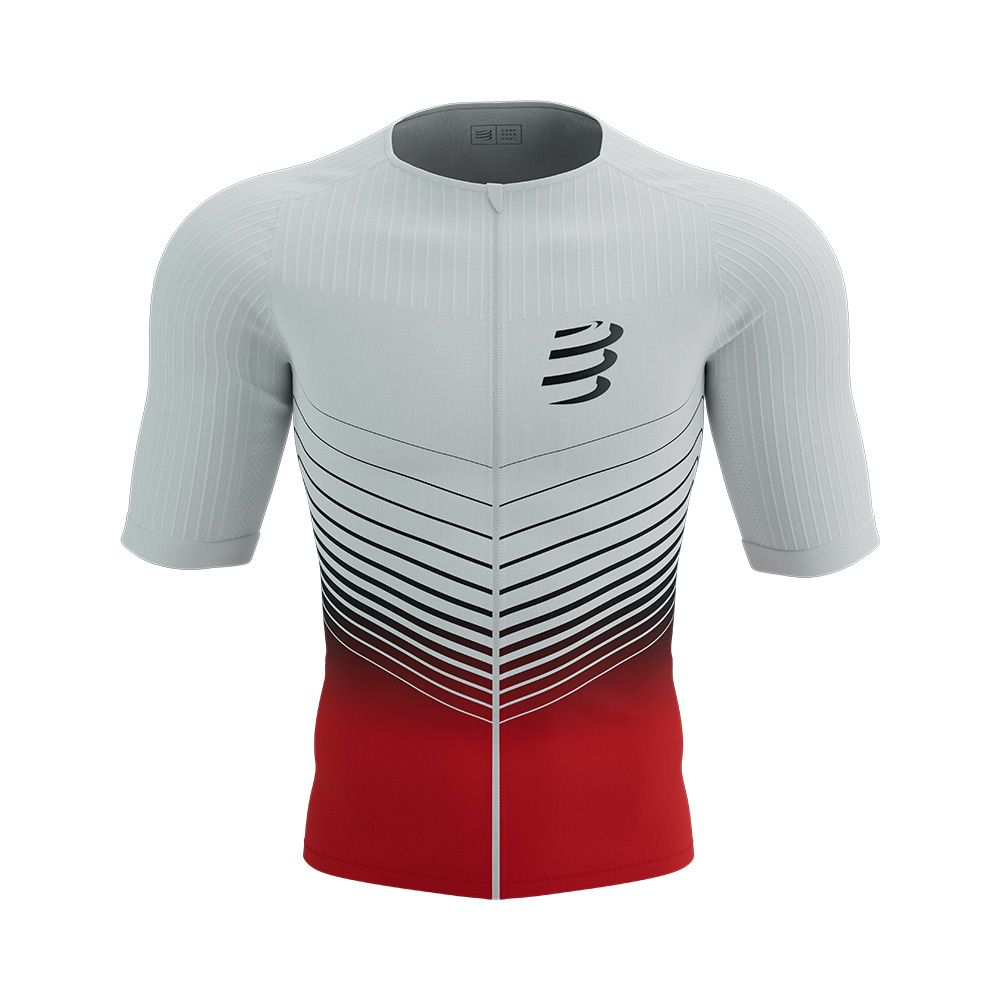 Image Compressport Tri Postural SS Top Men WHITE/RED L