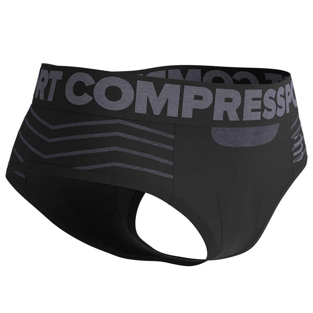 Image Compressport Caleçon sans couture Femme NOIR/GRIS G