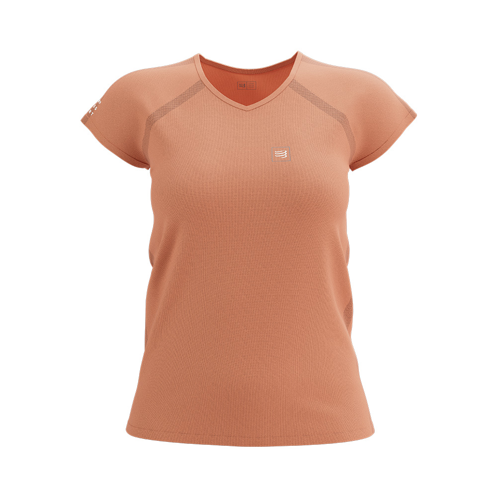 Image Compressport Training Haut Manches Courtes Femme PAPAYE G