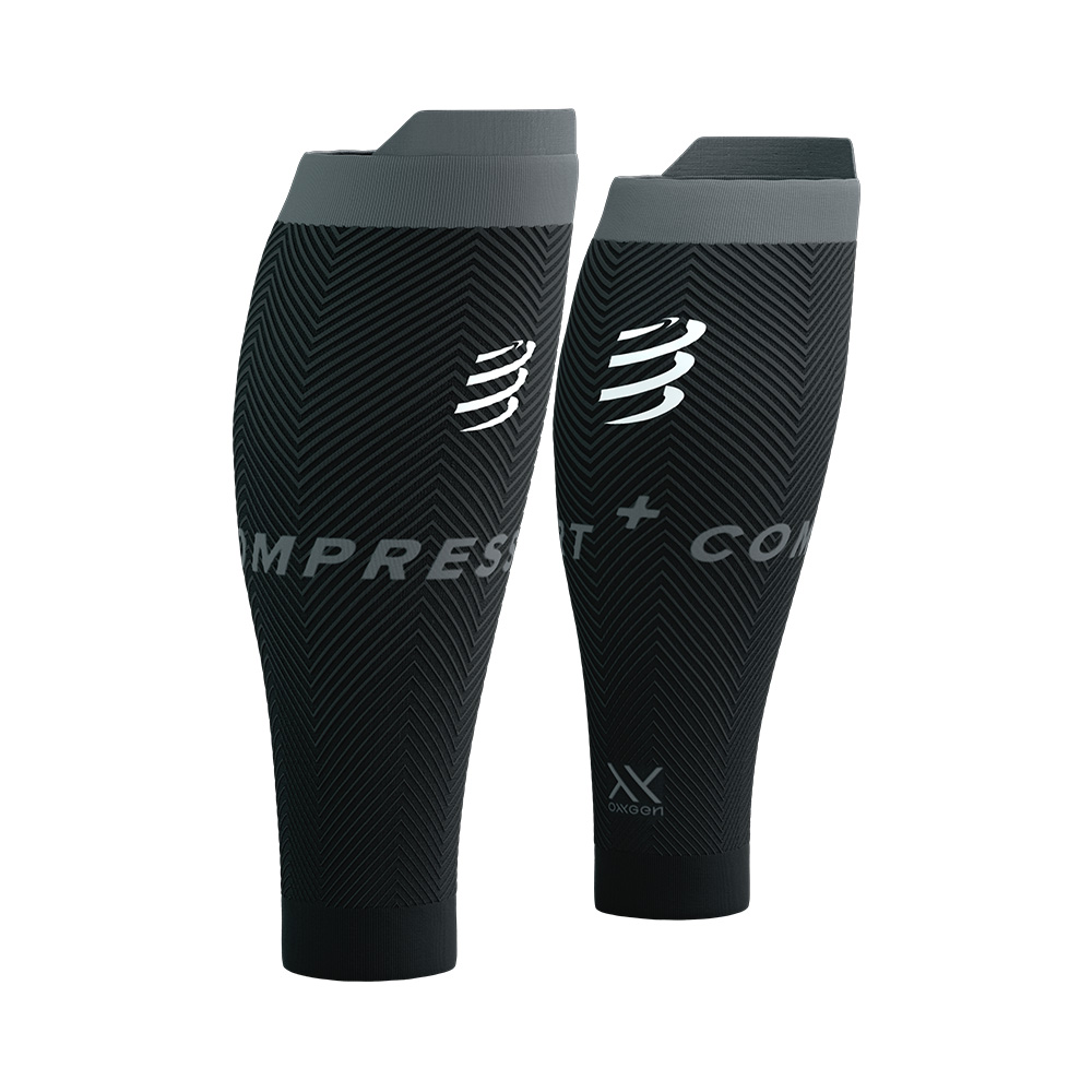 Image Compressport R2 Oxygen Calf Sleeves BLACK/GREY T1