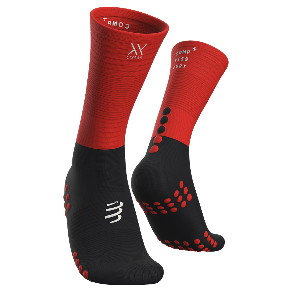 Image Compressport Mid Compression Sock BLACK/RED T2