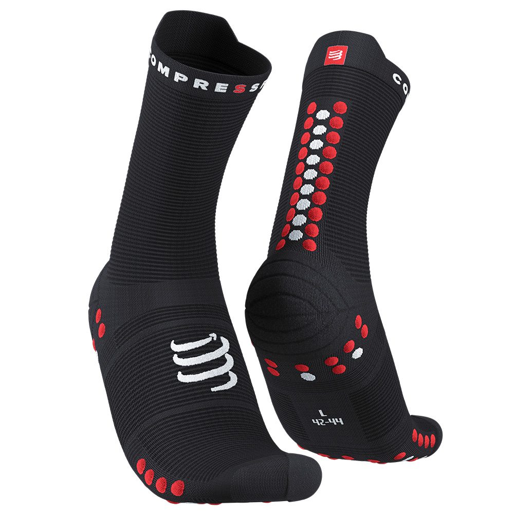 Image Compressport PRS V4 Run Hi Sock BLACK T2