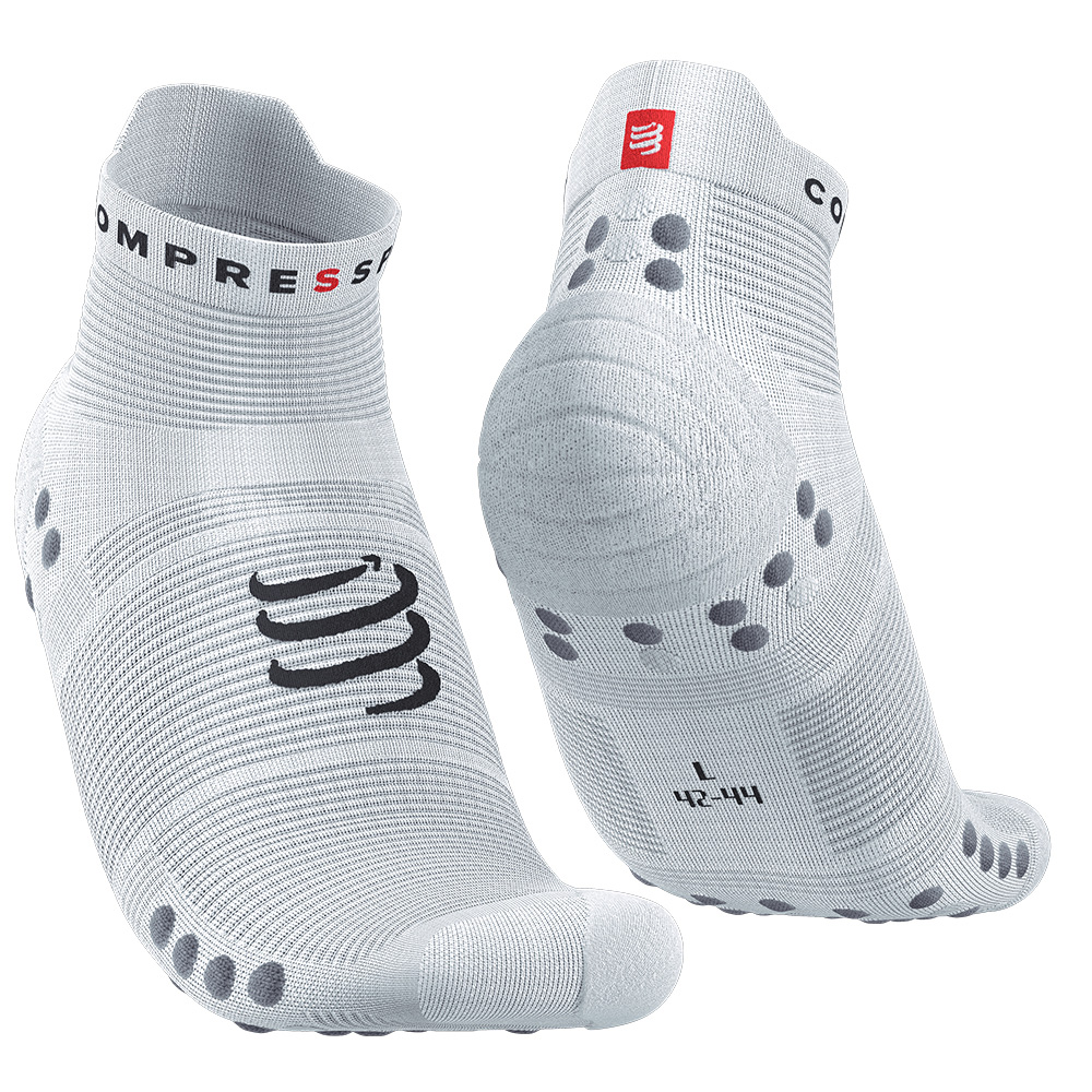 Image Compressport PRS V4 Run Low Sock WHITE T3