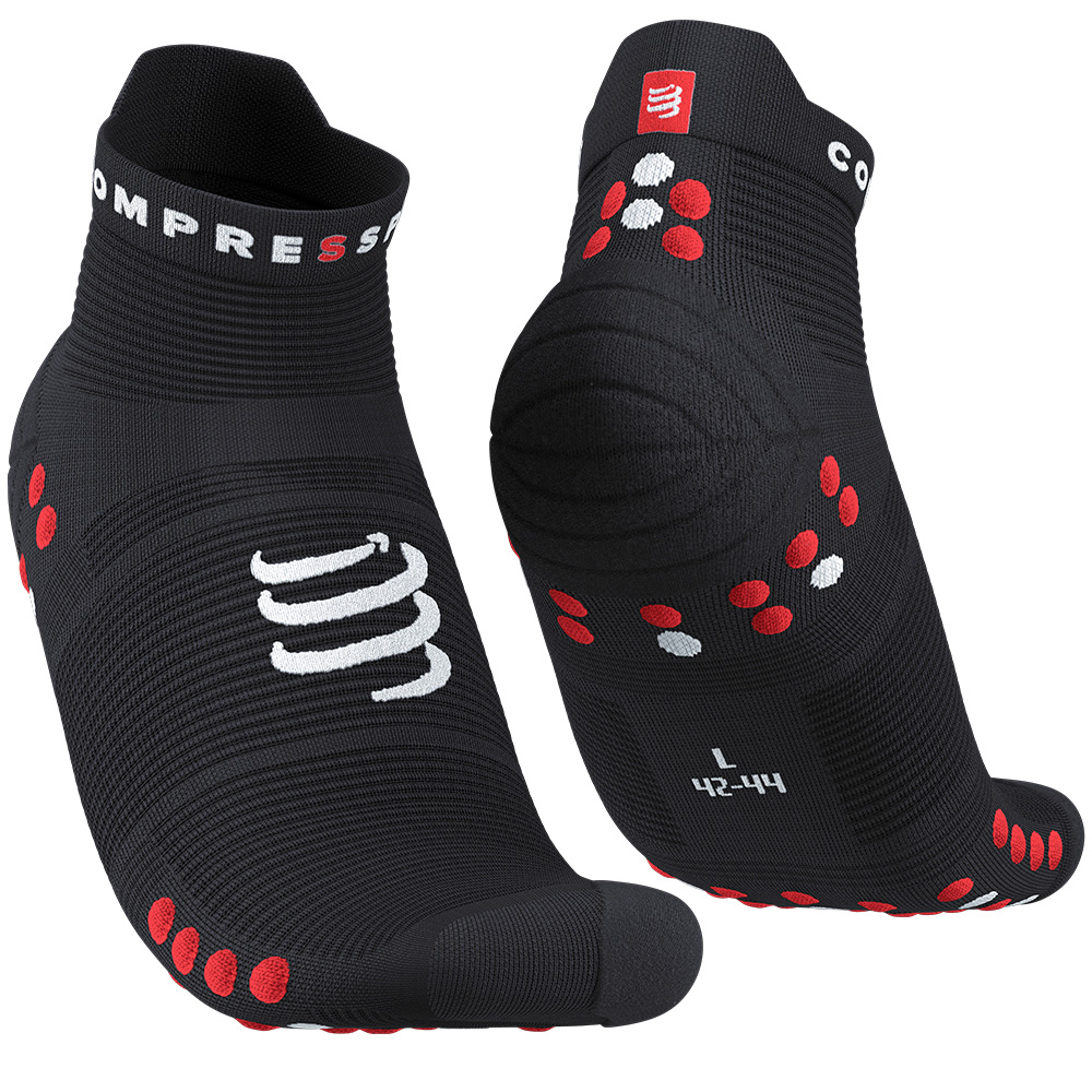 Image Compressport PRS V4 Run Low Sock BLACK T1