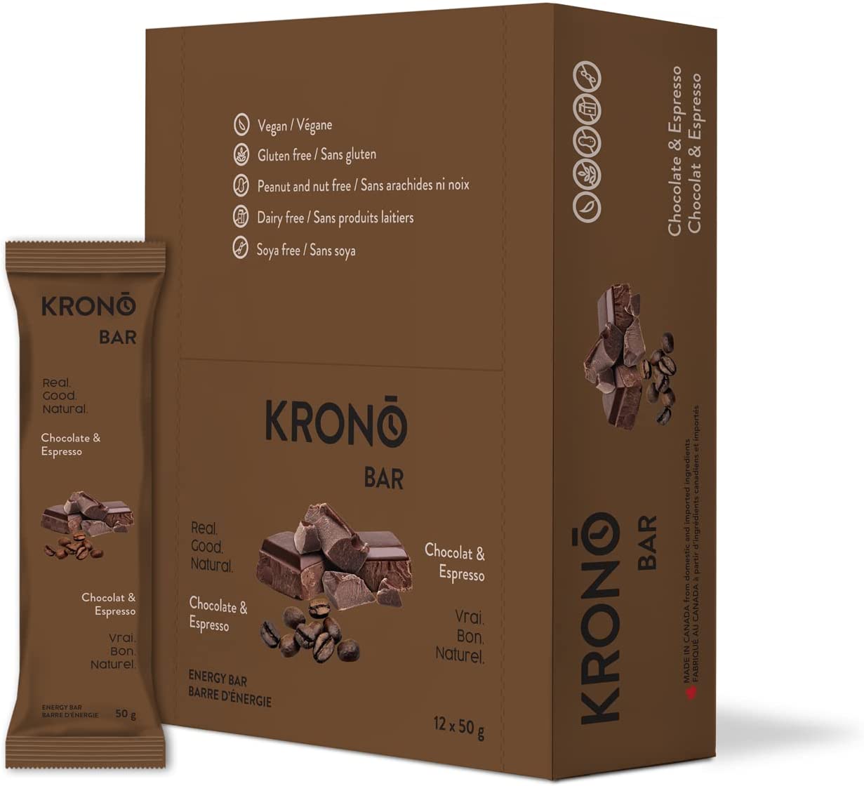 Image KRONO Chocolate Espresso Energy Bar