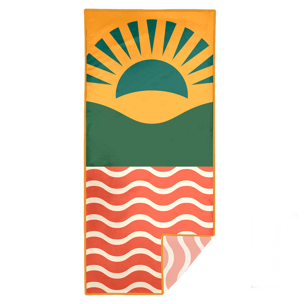 Image DUNES - Serviette de plage à séchage rapide avec sac de rangement - Lever de soleil