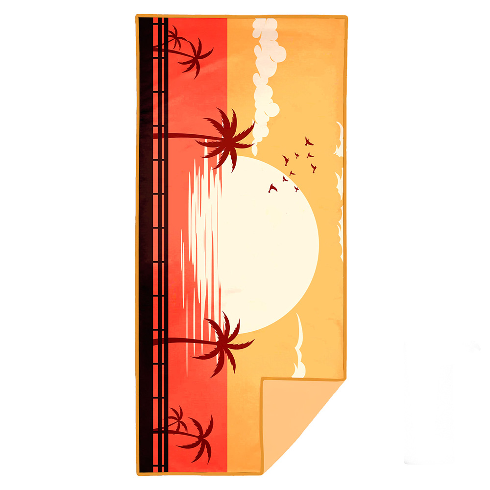 Image DUNES - Serviette de plage à séchage rapide avec sac de rangement - Coucher de soleil