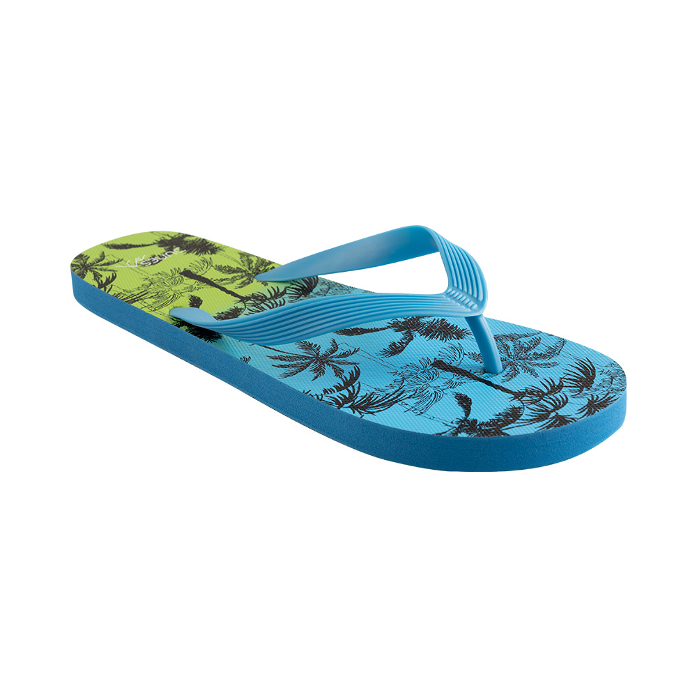 Image Dunes Sandales de plage Homme palmiers BLEU ACIER/VERT 13