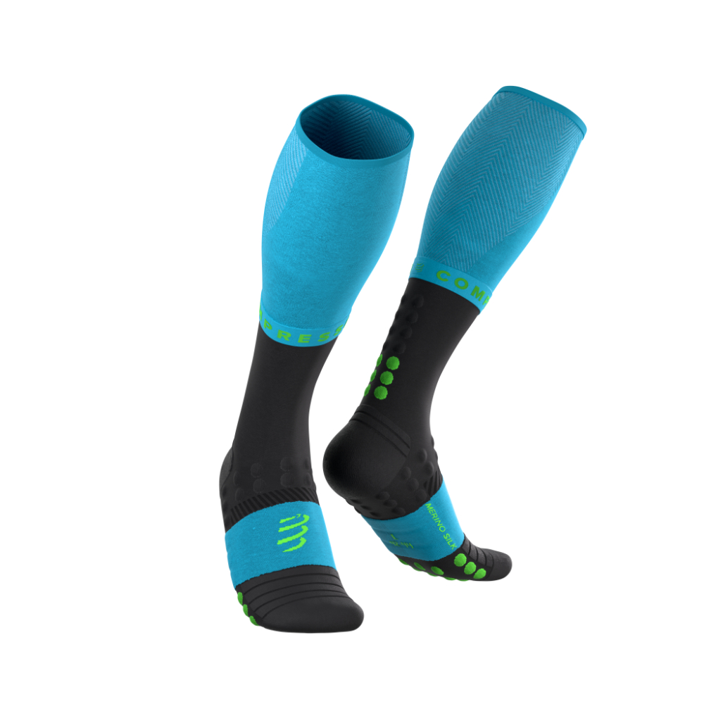 Image Compressport Full Socks Winter Run Unisex NORSE BLUE/BLACK T1
