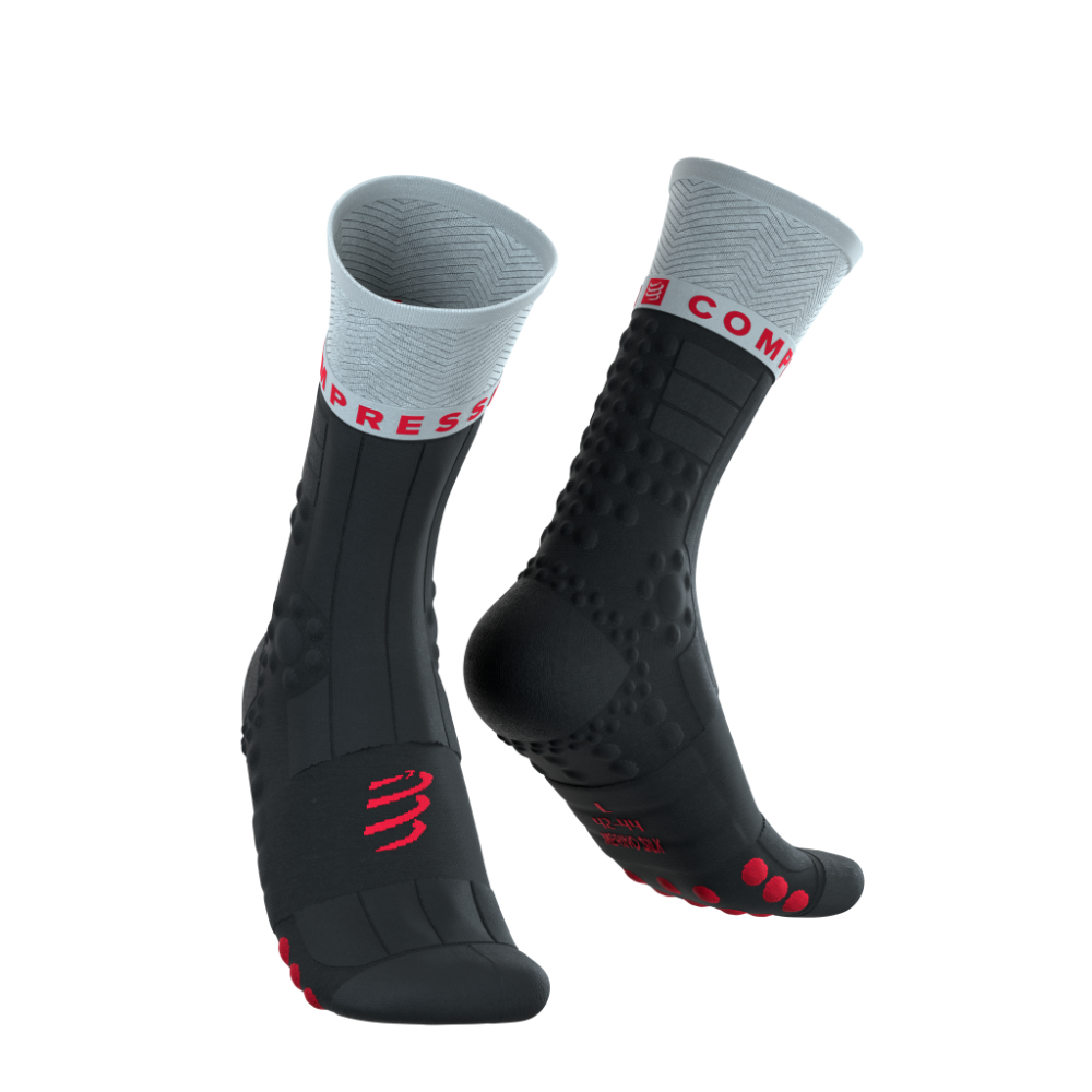 Image Compressport Pro Racing Socks Winter Trail Unisex BLACK/GRAY VIOLET T1