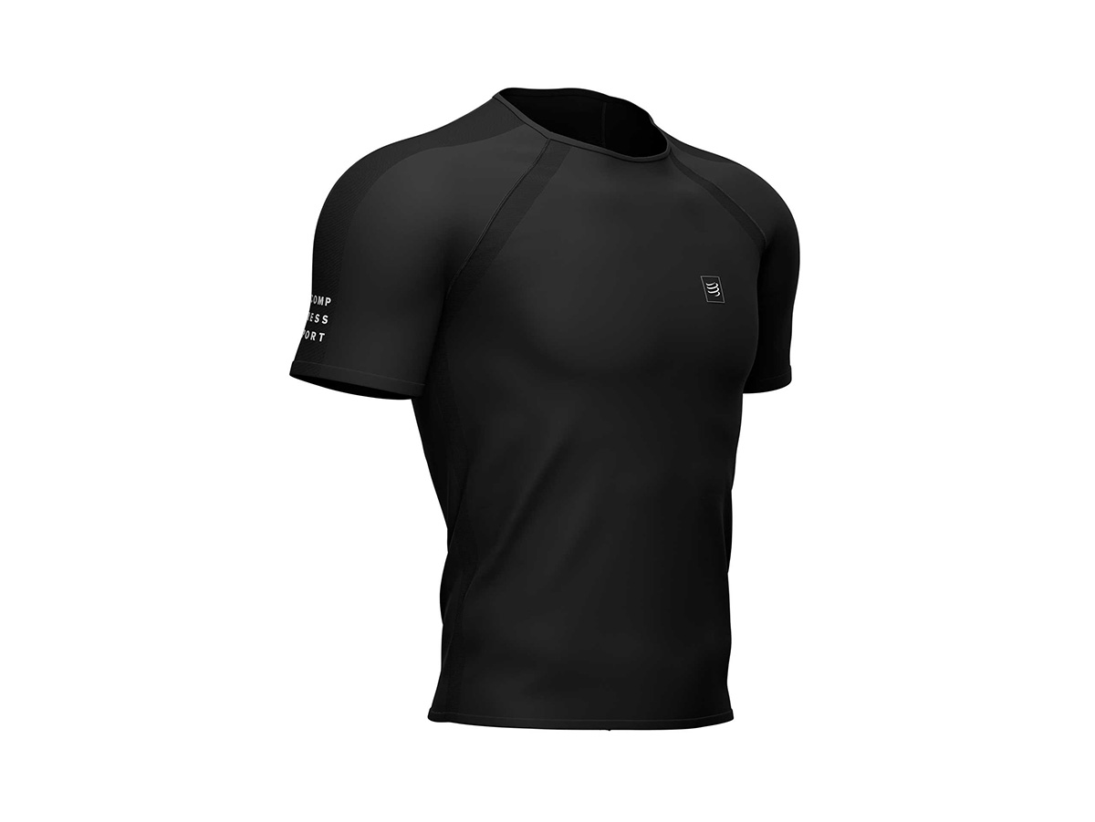 Image Compressport Training SS Haut Manches Courtes Homme NOIR TG