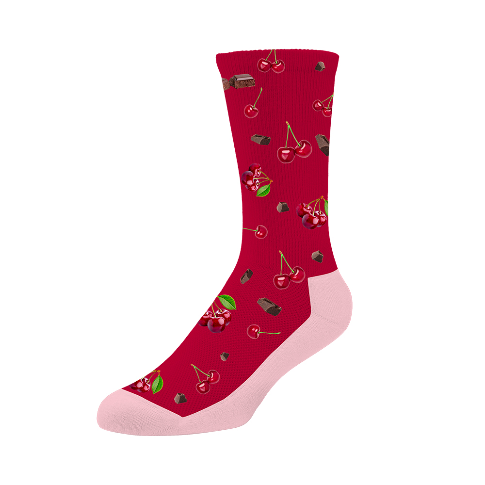Image KRONO socks cherries dark RED - Size S/M