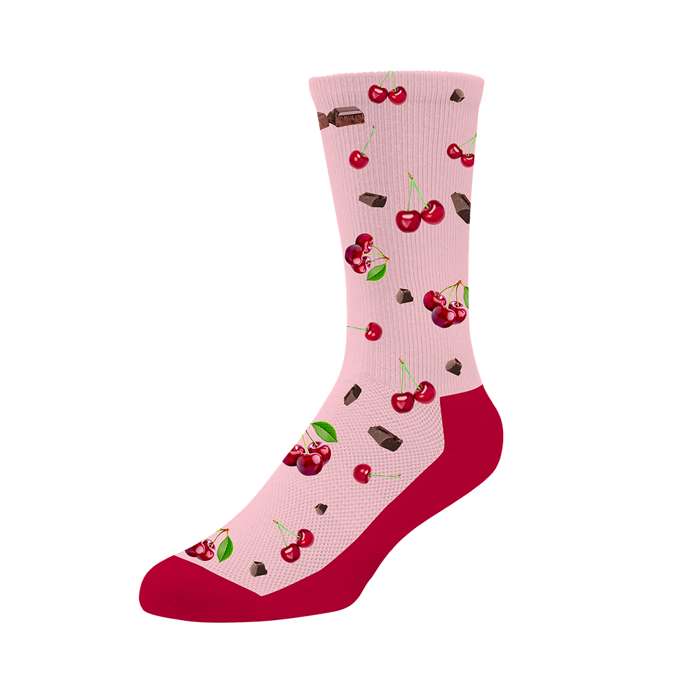 Image KRONO socks cherries pale RED - Size M/L