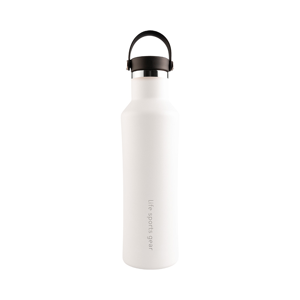 Image LSG Stainless Steel dual wall 530ml/18oz bottle WHITE