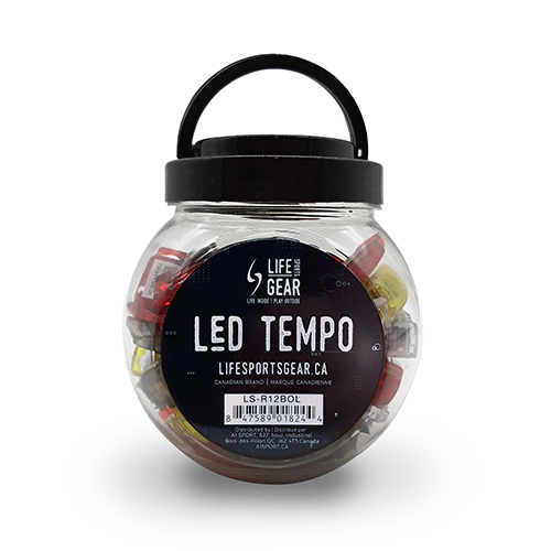 Image Lumières DEL pour lacets de chaussures LED Tempo dans un bol de plastique