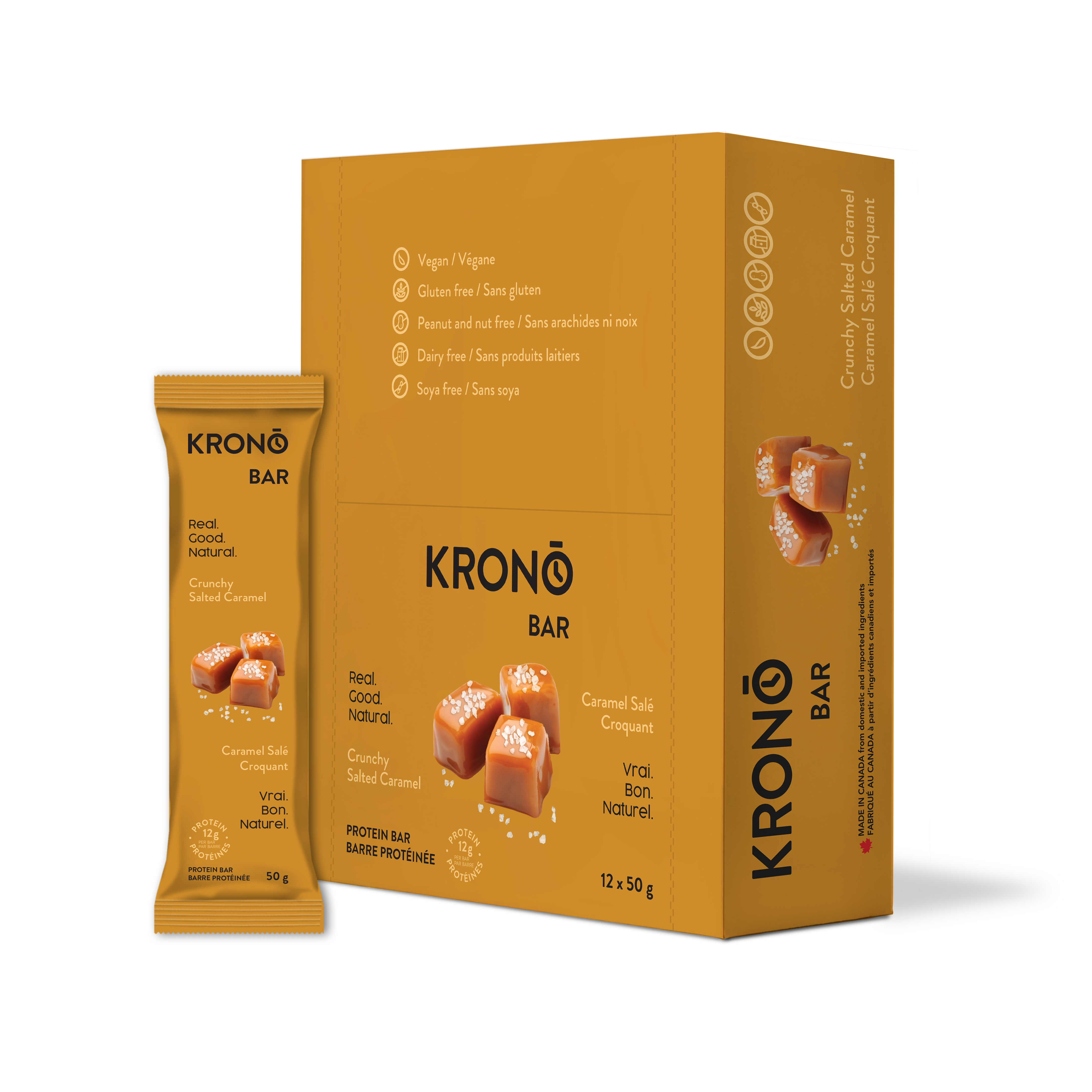 Image KRONO Barre Protéine Caramel salé