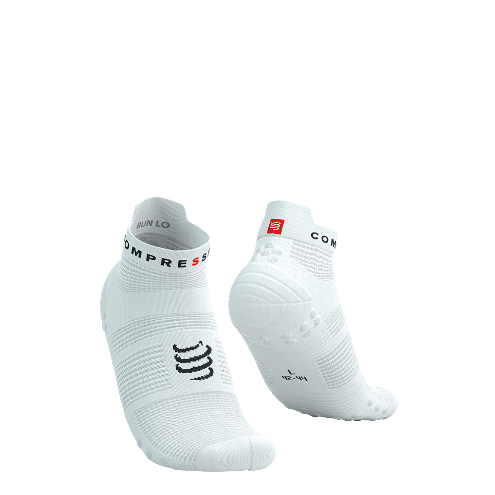 Image Compressport PRS V4 Run Low Sock WHITE T2