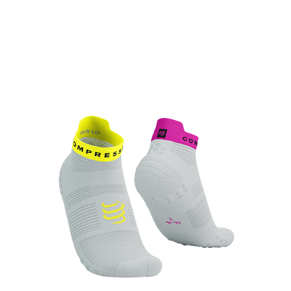 Image Compressport PRS V4 Run Low Sock YELLOW/PINK T3