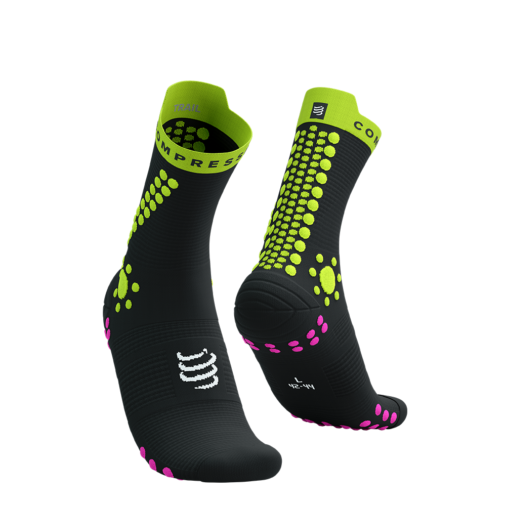 Image Compressport PRS V4 Trail Sock BLACK/YELLOW T3