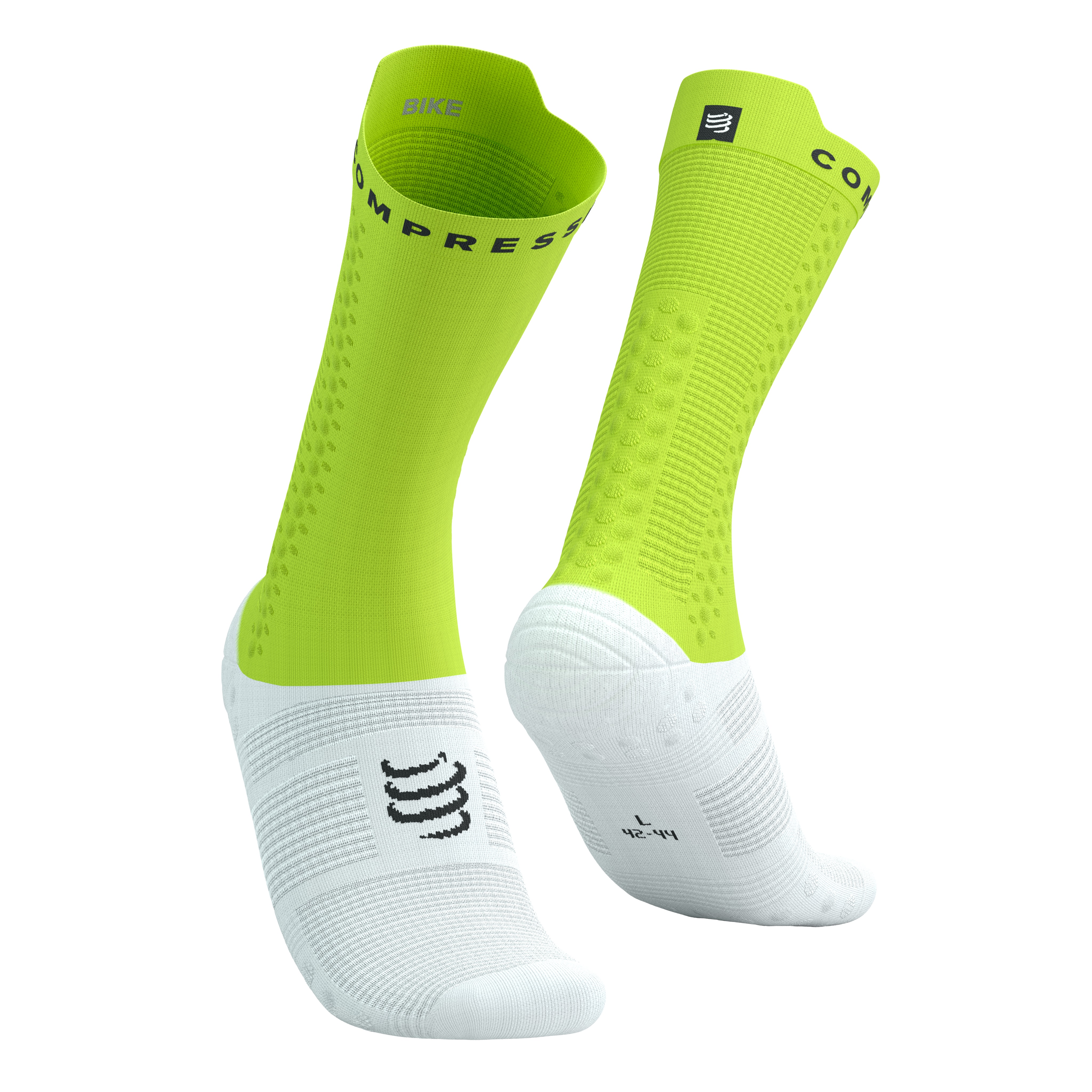 Image Compressport PRS V4 Bike Socks SAFETY YELLOW T2