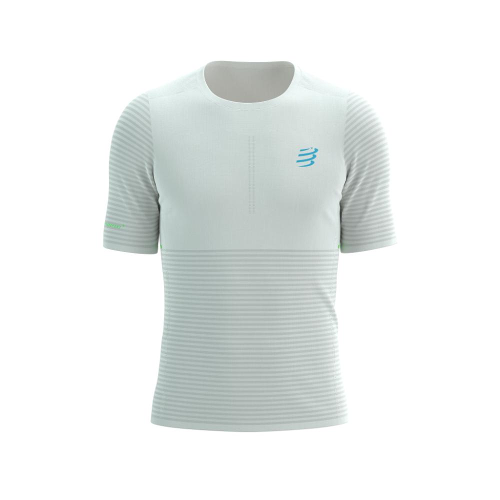 Image Compressport Pro Racing Ss Tshirt Homme BLANC ÉTOILÉ G